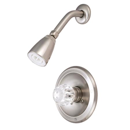 Kingston Brass Shower Faucet, Brushed Nickel, Wall Mount KB538SO